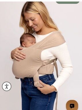 WildBird Baby Ariel Buckle Wrap Newborn Carrier in Desert Lark